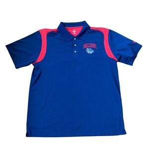 Gonzaga Bulldogs Mens XL Polo Shirt Blue Red Embroidered Logo College Sporty EUC